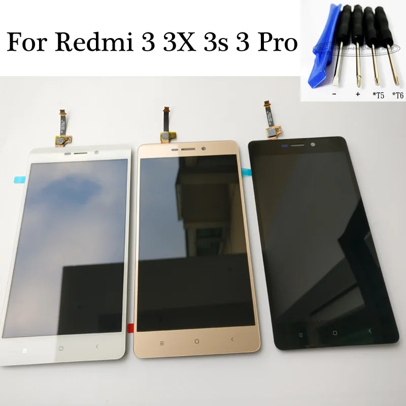 For Xiaomi Redmi 3 3X 3s 3 Pro LCD Display + Touch Screen 100% Tested High Quality Digitizer Assembly Replacement With Tools
For Xiaomi Redmi 3 3X 3s 3 Pro LCD Display + Touch Screen 100% Tested High Quality Digitizer Assembly Replacement With Tools