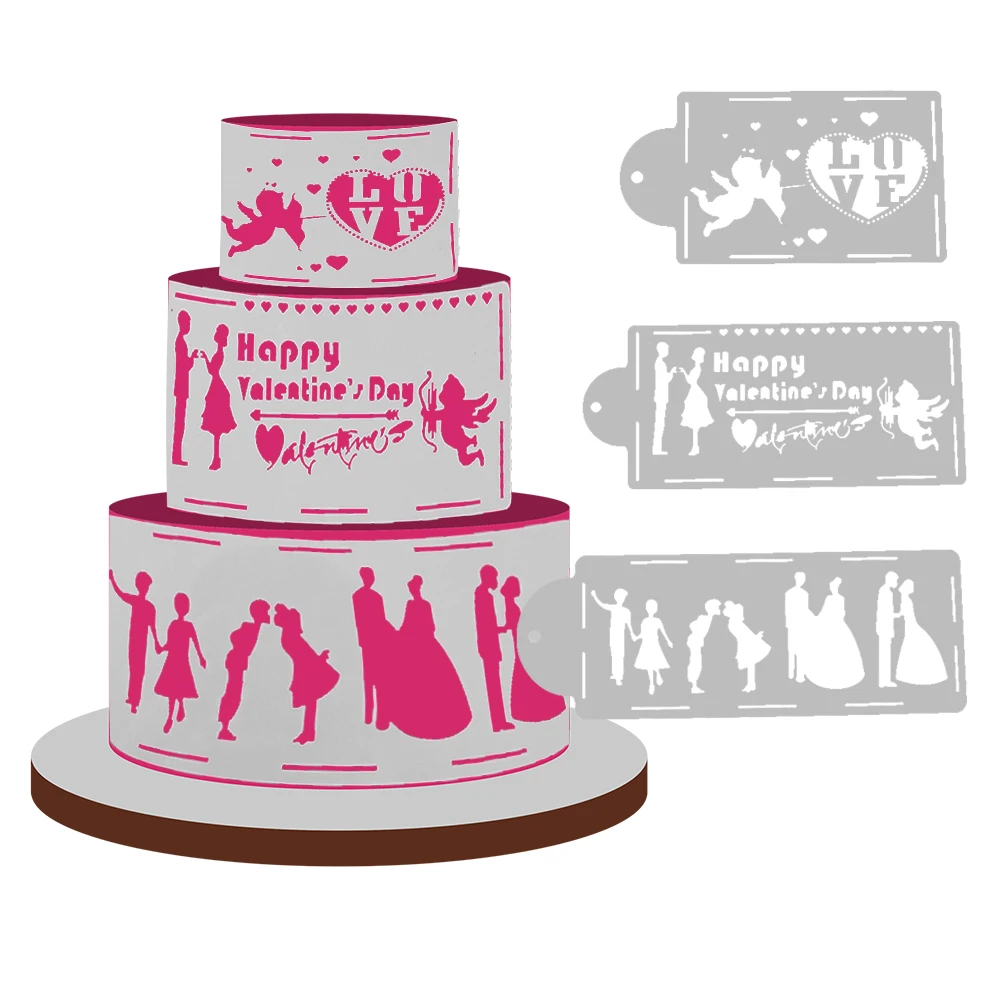 4pcs/set Wedding Cake Stencil for Cake Side Decoration Cookies Stencil Fondant Plastic Template Mold Design Pattern Baking Tools
4pcs/set Wedding Cake Stencil for Cake Side Decoration Cookies Stencil Fondant Plastic Template Mold Design Pattern Baking Tools