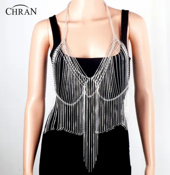 Chran New Luxury Halter Lingerie Sexy Showgirl Shoulder Choker Necklace Exotic Bra Chain Harness Slave Full Beach Chain Jewelry
Chran New Luxury Halter Lingerie Sexy Showgirl Shoulder Choker Necklace Exotic Bra Chain Harness Slave Full Beach Chain Jewelry