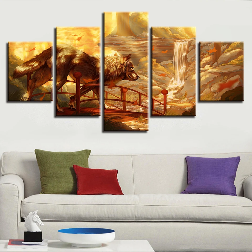 Canvas HD Prints Pictures Modular Wall Art Framework 5 Pieces Wolf Abstract Paintings Anime Princess Mononoke Poster Home Decor
Canvas HD Prints Pictures Modular Wall Art Framework 5 Pieces Wolf Abstract Paintings Anime Princess Mononoke Poster Home Decor