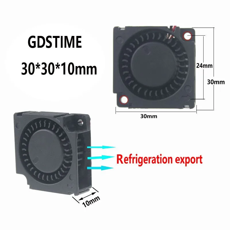2 шт. Gdstime DC 5 в 30x30x10 мм вентилятор 30 x 10 3 см шарикоподшипник 3D принтер охлаждающий