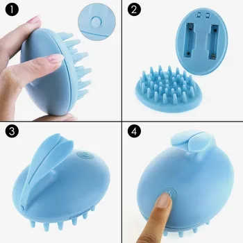 Scalp Massage Hairbrush Vibrating Silicone Comb Massager Electric Hair Brush F1010
Scalp Massage Hairbrush Vibrating Silicone Comb Massager Electric Hair Brush F1010