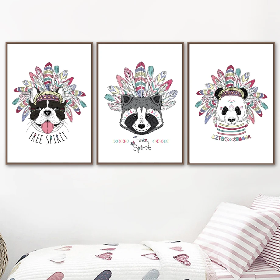 Native American Dog Raccoon Panda Nordic Poster And Prints Wall Art Canvas Painting Wall Pictures For Living Room Home Decor
Native American Dog Raccoon Panda Nordic Poster And Prints Wall Art Canvas Painting Wall Pictures For Living Room Home Decor