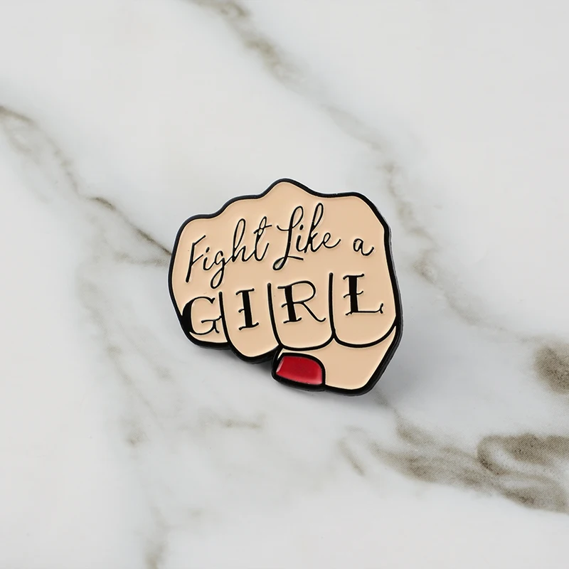 Fight like a girl Enamel Pins Backpack Bags Hats Leather jeckets Decoration Accessories Girl Power Brooches Gift for women
Fight like a girl Enamel Pins Backpack Bags Hats Leather jeckets Decoration Accessories Girl Power Brooches Gift for women