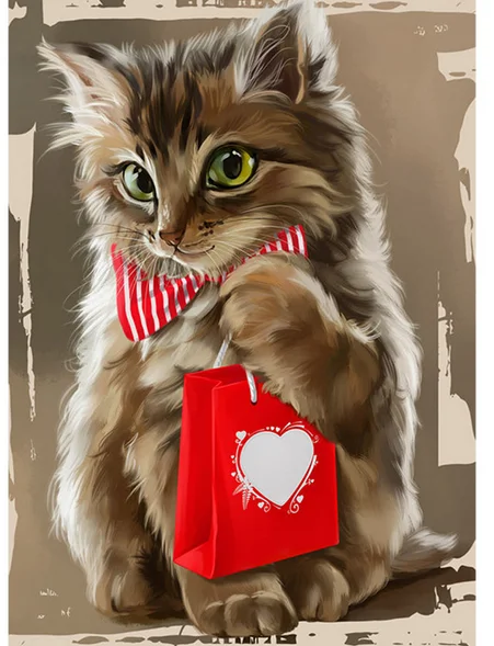 Fu5D Diy Diamond Painting "Cute Cartoon Cat" Fullcircular Diamond Embroidery Needle Rhinestone Sticker Wall Sticker
Fu5D Diy Diamond Painting "Cute Cartoon Cat" Fullcircular Diamond Embroidery Needle Rhinestone Sticker Wall Sticker