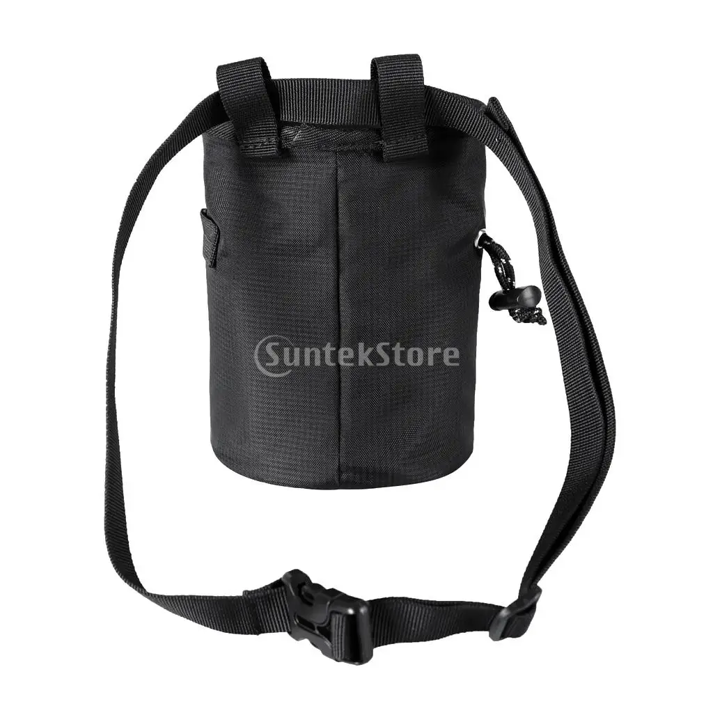 Large Gymnastics Rock Climbers Outdoor Climbing Chalk Bag with Drawstring Closure Adjustable Belt & Brush Slot