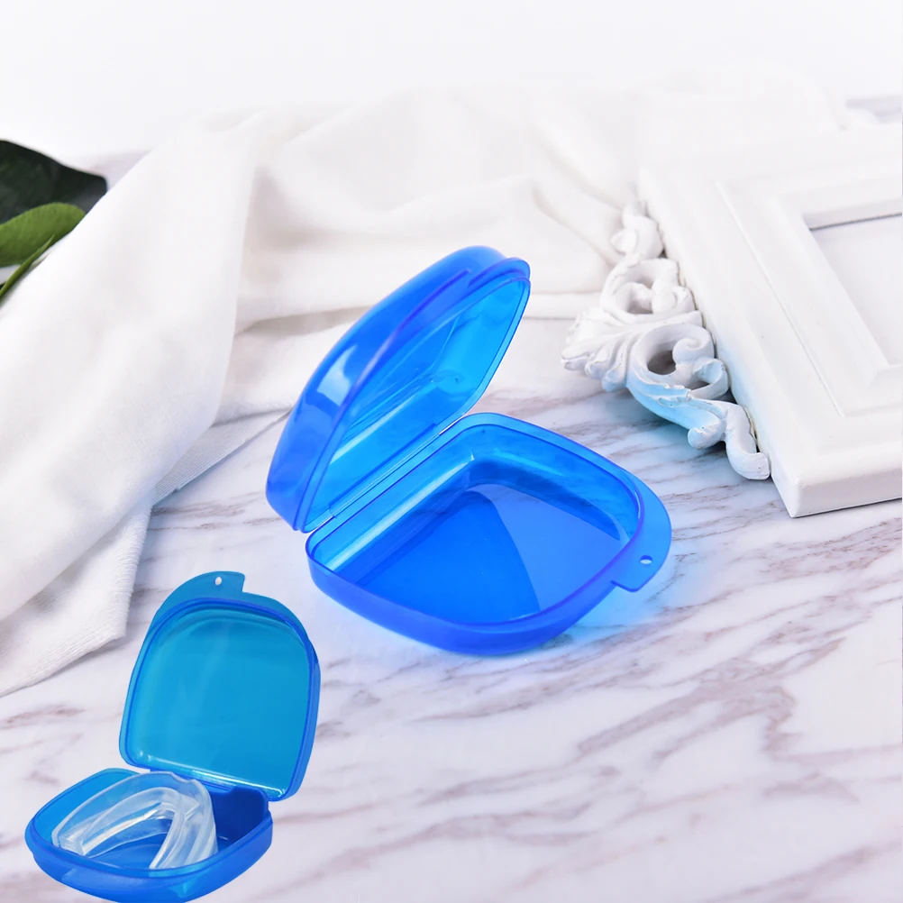 1Pc Blue Color Orthodontic Dental Retainer Storage Box Case Plastic Denture Tray Teeth Container Bins 8.5 * 8 3cm | Красота и