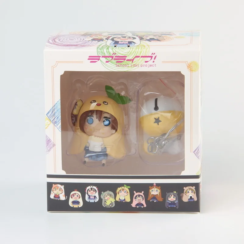 9 pcsset Anime Sankaku Head Himouto! Umaru-chan Doma Umaru pvc figure toys keychain (9)