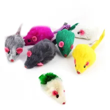 5pcs lot Colorful Interactive Cat Toy Soft Rabbit Fur Mouse Toy For Cats