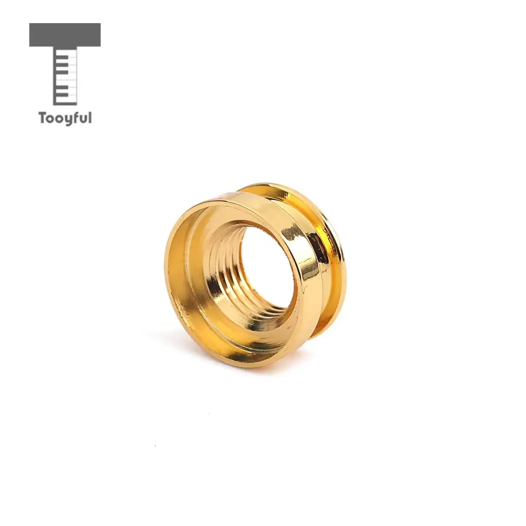 Tooyful Durable 3x Golden Guitar Replacement Pickup Endpin Jack Strap Buttons for Guitar/Bass Accessory 15 x 8mm