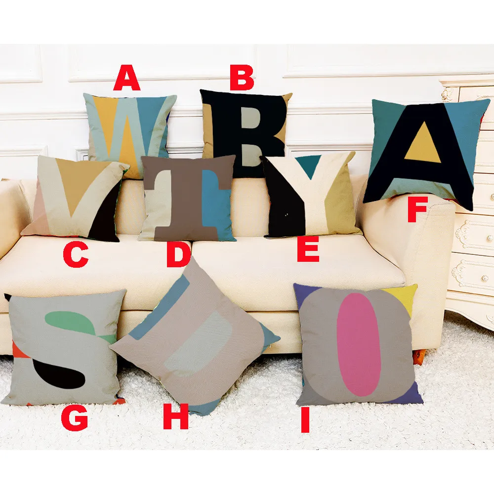 Square Cushion Cover Initial abbreviation Printed Pillow Case Letter Style Cotton Linen Decorative Pillowcase For Car Chair Sofa
Square Cushion Cover Initial abbreviation Printed Pillow Case Letter Style Cotton Linen Decorative Pillowcase For Car Chair Sofa