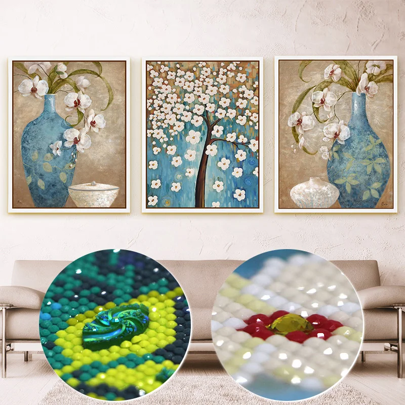 Flower vase diamond painting Special shaped 5D DIY round embroidery cross stitch home decoration needlework mosaic | Дом и сад