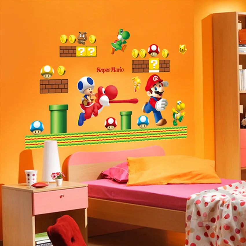 Zs Sticker Mario Wall Stickers video Game Home Decor Cartoon Wall Decal for boys Room Decal Baby Vinyl Mural
Zs Sticker Mario Wall Stickers video Game Home Decor Cartoon Wall Decal for boys Room Decal Baby Vinyl Mural