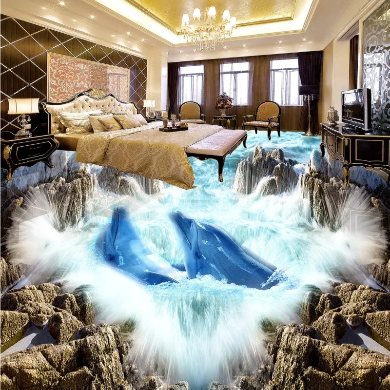 Free Shipping 3D photo Stereo Sea World Dolphin Park Floor painting nursery non-slip kindergarten floor mural wallpaper
Free Shipping 3D photo Stereo Sea World Dolphin Park Floor painting nursery non-slip kindergarten floor mural wallpaper