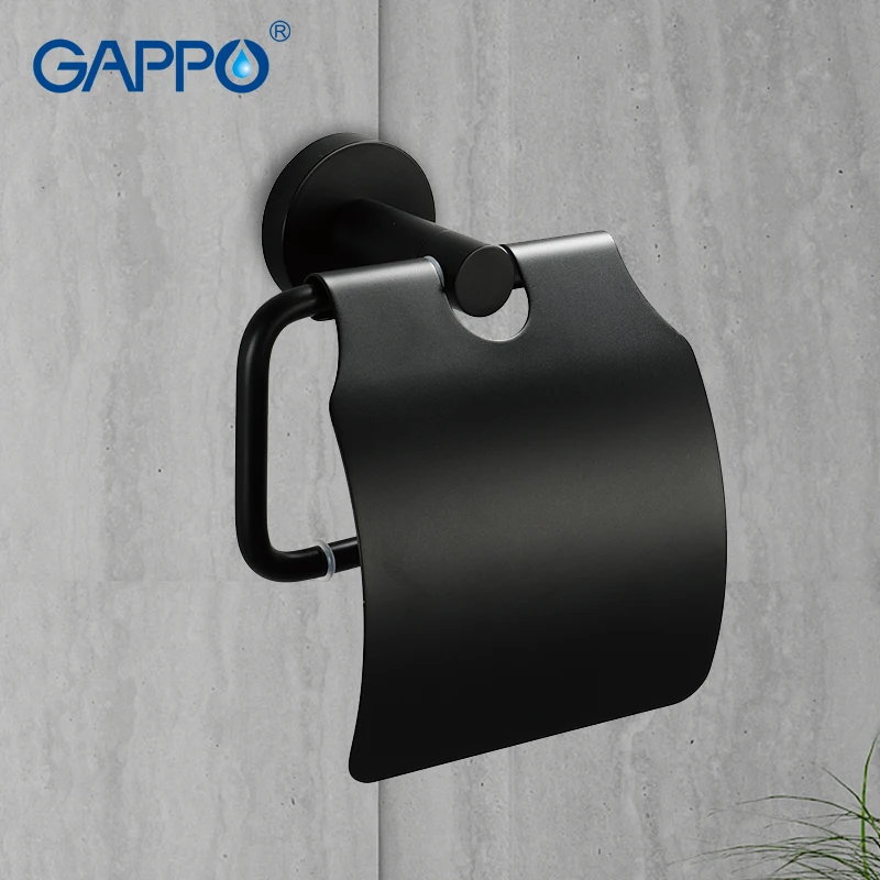 GAPPO бумажные держатели черные для салфеток ванной комнаты держатель подвесного