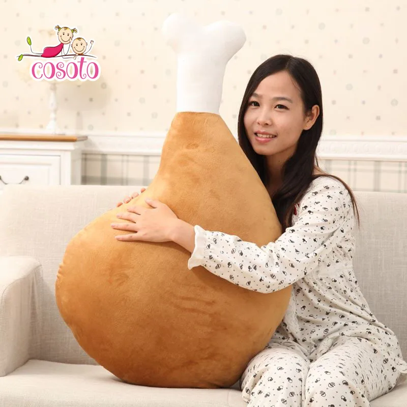 

1pc 60cm Creative Chicken Leg Stuffed Plush Toy Animal Pillow Stuffed Cushion Interesting Gift for Girls birthday COSOTO