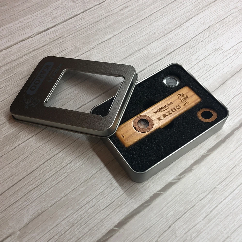 Wooden Kazoo Musical Instrument Ukulele Guitar Partner Wood Harmonica with Metal Box for Music Lover
Wooden Kazoo Musical Instrument Ukulele Guitar Partner Wood Harmonica with Metal Box for Music Lover