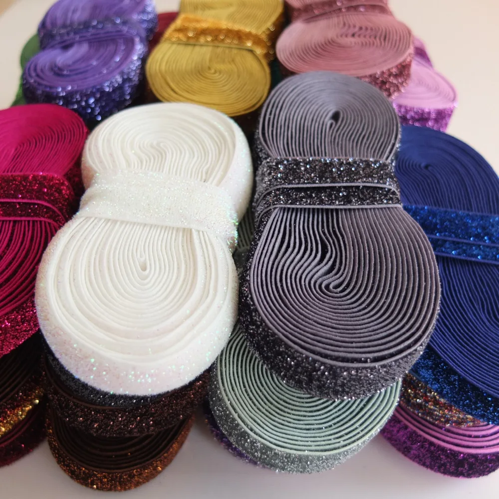 5 Yards Glitter elastic bands 5/8'' FOE Sewing Elastic Fabric DIY Garment accessories Hair Elastic Headband Hair bow
5 Yards Glitter elastic bands 5/8'' FOE Sewing Elastic Fabric DIY Garment accessories Hair Elastic Headband Hair bow