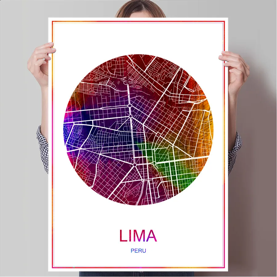 Abstract World City Map LIMA Peru Print Poster Print on Paper or Canvas Wall Sticker Bar Cafe Living Room Home Decoration
Abstract World City Map LIMA Peru Print Poster Print on Paper or Canvas Wall Sticker Bar Cafe Living Room Home Decoration
