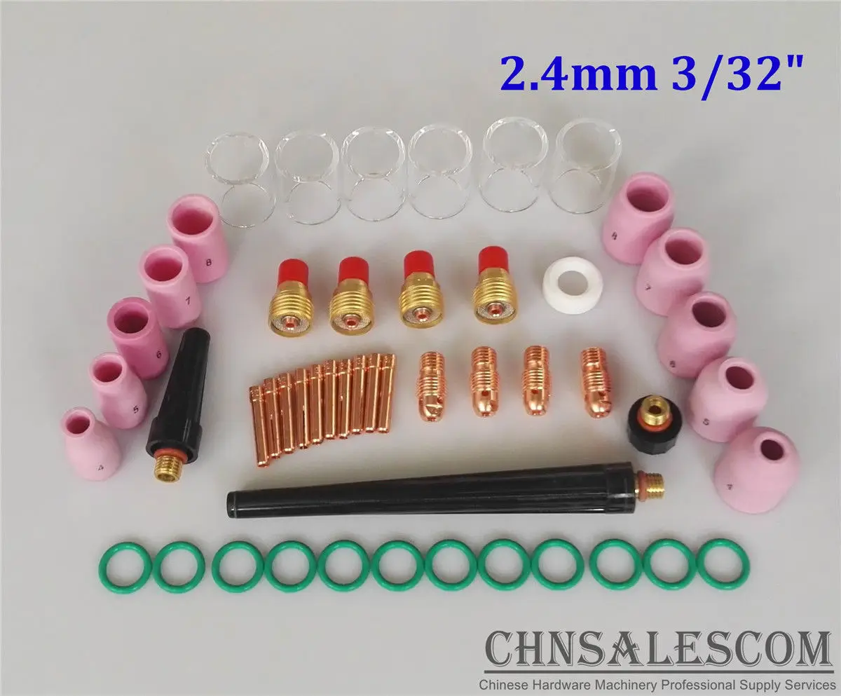 CHNsalescom 48 pcs TIG Welding Nozzle Cup Pyrex Glass Kit Tig WP-9/20/25 Torch 2.4mm 3/32"
CHNsalescom 48 pcs TIG Welding Nozzle Cup Pyrex Glass Kit Tig WP-9/20/25 Torch 2.4mm 3/32"