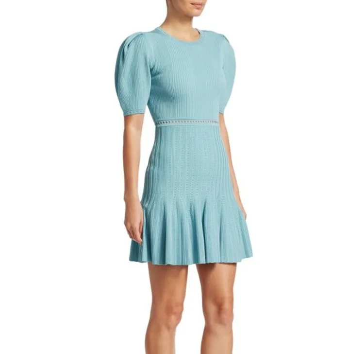 Brand Designer Fish Tail Knitting Dress Women 2019 Summer Puff Short Sleeve Hollow Out Tunic Mermaid Sweater Dress Summer Dress
Brand Designer Fish Tail Knitting Dress Women 2019 Summer Puff Short Sleeve Hollow Out Tunic Mermaid Sweater Dress Summer Dress