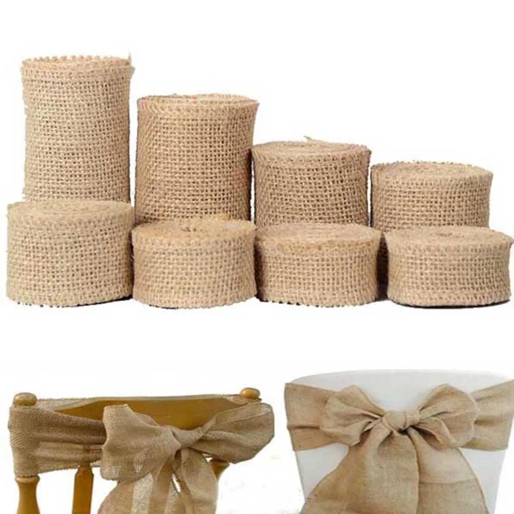 5Meters/Roll Jute Burlap Ribbon Natural Color Ribbon DIY Bag Material Wedding Party Crafts Decorative Gift Warrping Packing
5Meters/Roll Jute Burlap Ribbon Natural Color Ribbon DIY Bag Material Wedding Party Crafts Decorative Gift Warrping Packing