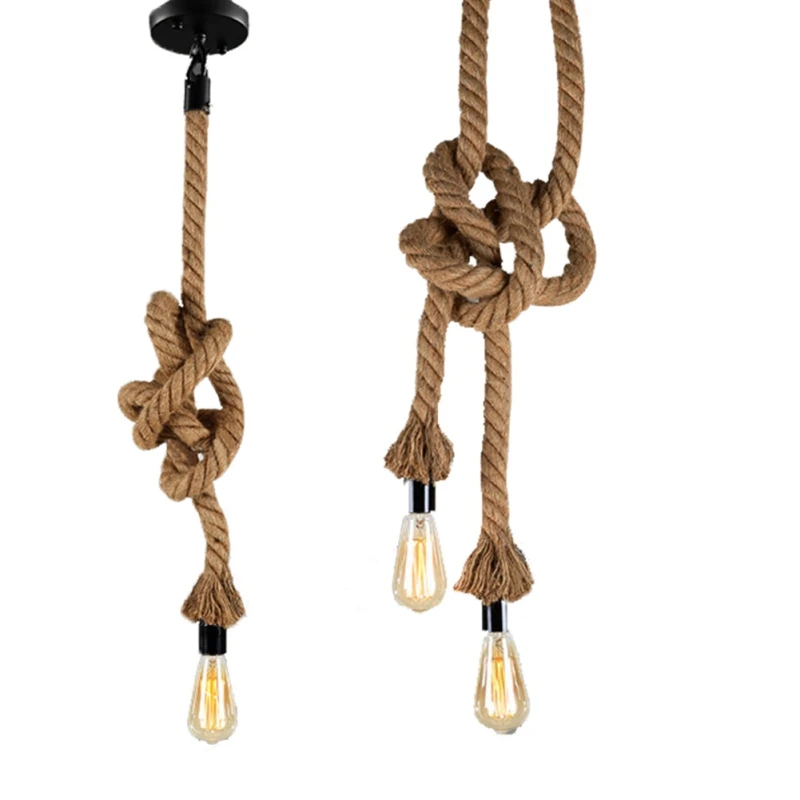 Vintage Hemp Rope Pendant Light AC90-260V E27 Loft Creative Personality Industrial Pendant Lamp For Restaurant Coffee Bar
Vintage Hemp Rope Pendant Light AC90-260V E27 Loft Creative Personality Industrial Pendant Lamp For Restaurant Coffee Bar