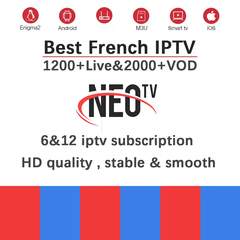 French NEOtv pro iptv subscription+1200 live&VOD Europe Arabic IPTV France abonnement Belgium for android TV box Smart TV box
French NEOtv pro iptv subscription+1200 live&VOD Europe Arabic IPTV France abonnement Belgium for android TV box Smart TV box