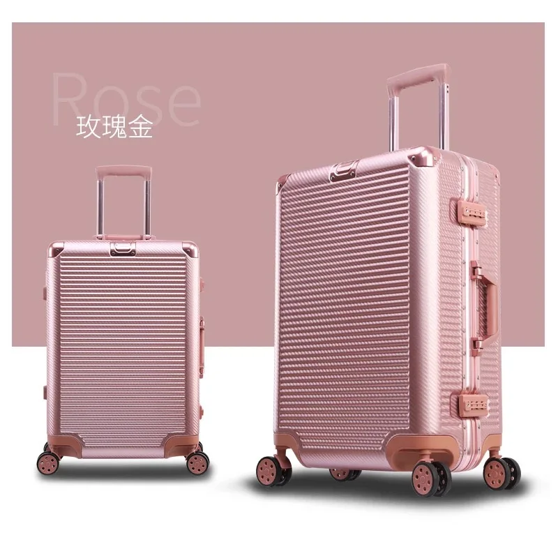 New Fashion Rolling Luggage Spinner Trolley Travel Bag Student Password box Boarding Bag Trunk Men Women Aluminum frame Suitcase
New Fashion Rolling Luggage Spinner Trolley Travel Bag Student Password box Boarding Bag Trunk Men Women Aluminum frame Suitcase