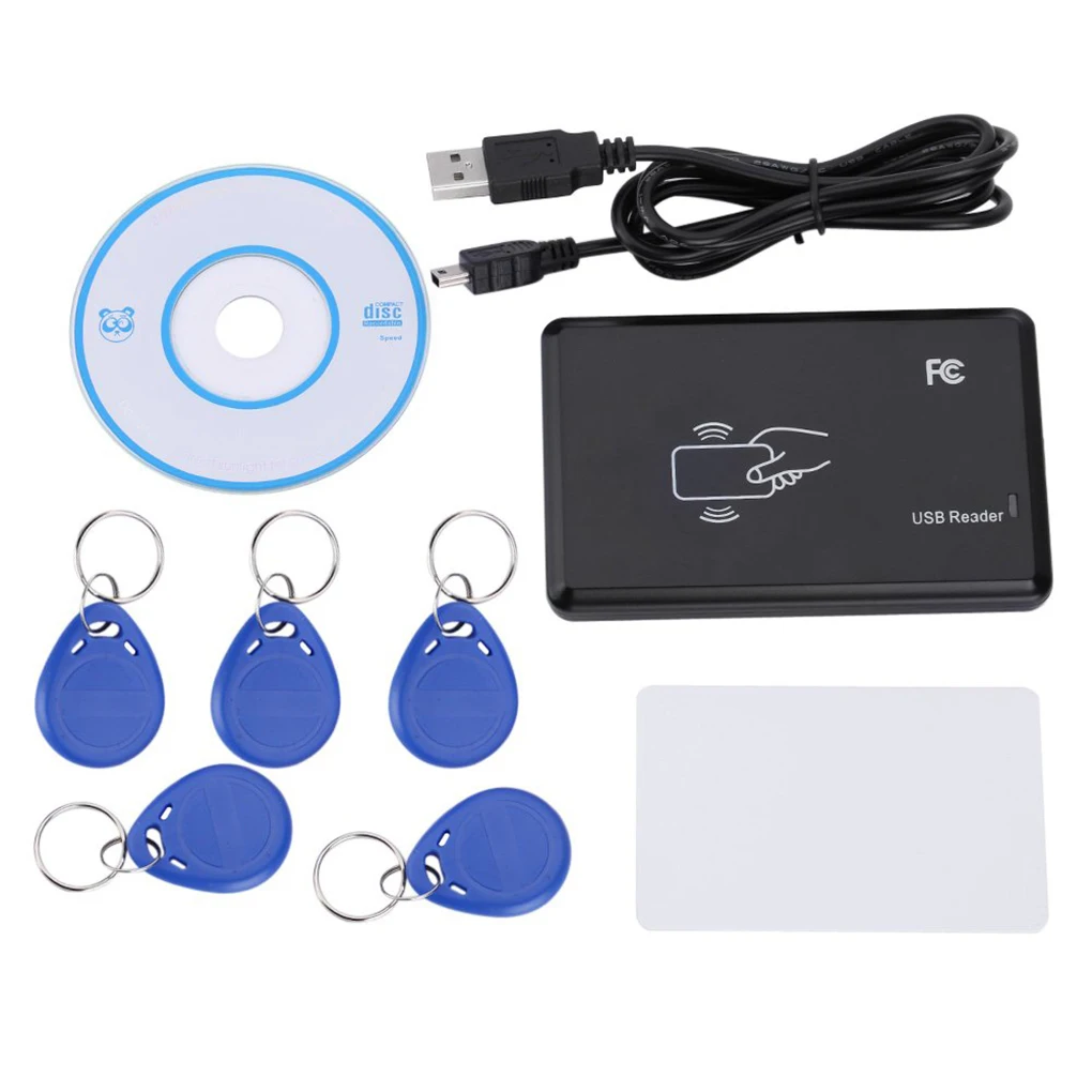 125 khz Programmer RFID Duplicator Copier EM ID Card Reader Writer Copier EM4305 T5577 Keys Cards
125 khz Programmer RFID Duplicator Copier EM ID Card Reader Writer Copier EM4305 T5577 Keys Cards
