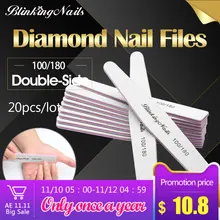 BlinkingNails 20pcs/lot Professional Nail Files Manicure Bafik for Nail Files 100/180 Nail File Set Standard Diamond Shape
BlinkingNails 20pcs/lot Professional Nail Files Manicure Bafik for Nail Files 100/180 Nail File Set Standard Diamond Shape