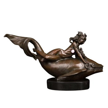 Classicial western design nude girl riding on a shark statue sculpture for indoor decoration
Classicial western design nude girl riding on a shark statue sculpture for indoor decoration