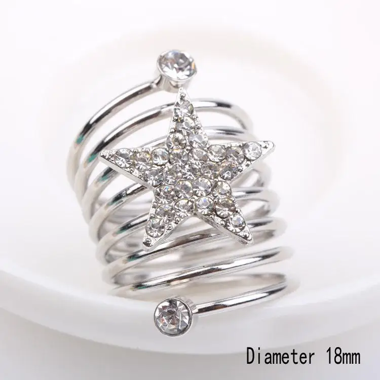Fashion Jewelry Personality Design Pentagram Large Star Rhinestones Inlaid Women Ring Silver/ Gold Colors anillos mujer
Fashion Jewelry Personality Design Pentagram Large Star Rhinestones Inlaid Women Ring Silver/ Gold Colors anillos mujer