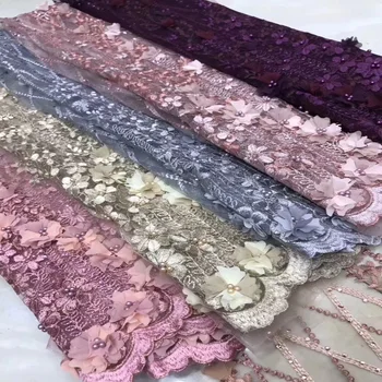 6 coors graceful 3d flowers appliqued tulle lace fabric fashion French lace fabric with beads and stones for party FZZ271
6 coors graceful 3d flowers appliqued tulle lace fabric fashion French lace fabric with beads and stones for party FZZ271