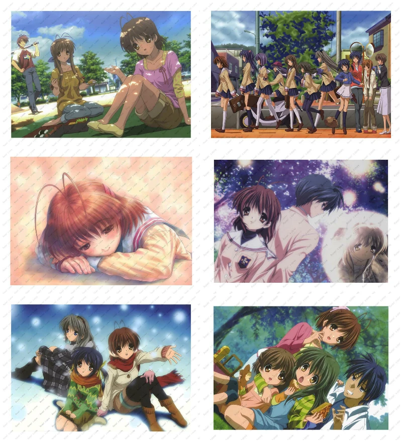 Clannad Furukawa Nagisa Fujibayashi Kyou Sakagami Tomoyo wall sticker White kraft poster Japanese Anime
Clannad Furukawa Nagisa Fujibayashi Kyou Sakagami Tomoyo wall sticker White kraft poster Japanese Anime