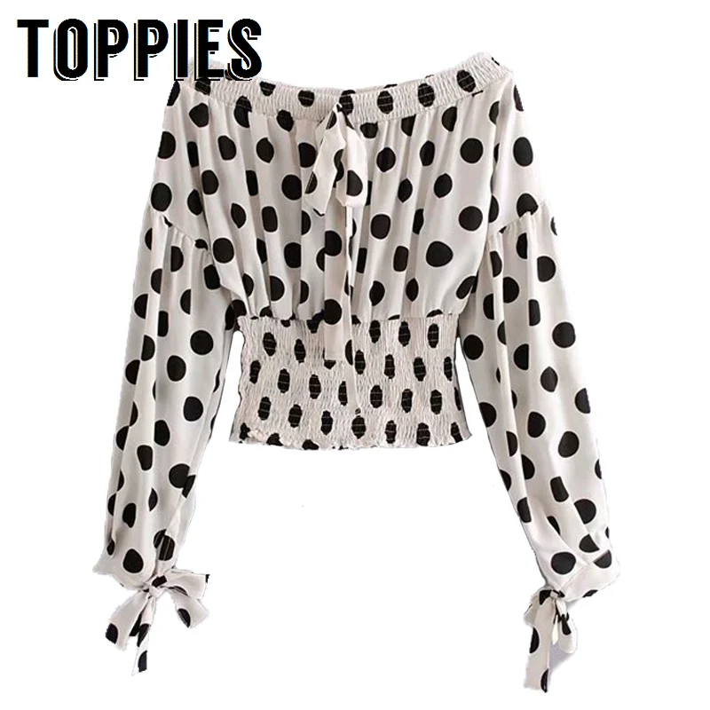 2019 Summer Polka Dot White Tops Sexy Off Shoulder Tops Women Strapless Vacation T-Shirt Lantern Sleeve
2019 Summer Polka Dot White Tops Sexy Off Shoulder Tops Women Strapless Vacation T-Shirt Lantern Sleeve