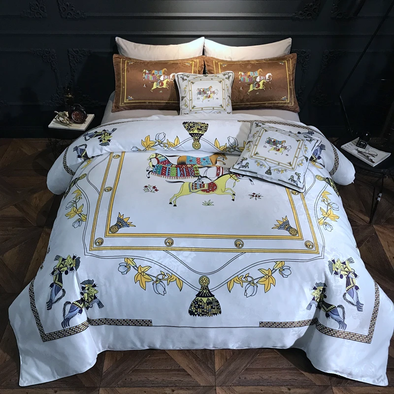Luxury egyptian cotton printed wedding bedding sets jacquard digital print cotton satin duvet cover set queen size2000TC#/ 
Luxury egyptian cotton printed wedding bedding sets jacquard digital print cotton satin duvet cover set queen size2000TC#/