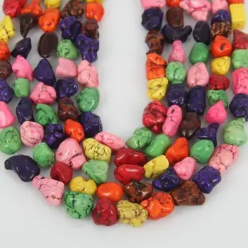 3-5-10 strands Colourful Howlite Loose Beads Chip Making Necklace Supplies,Magnesite Nugget Beads Pendants
3-5-10 strands Colourful Howlite Loose Beads Chip Making Necklace Supplies,Magnesite Nugget Beads Pendants