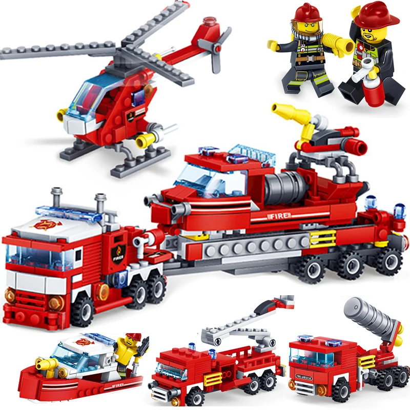 KAZI 4IN1 Fire Fighters Bricks City Fire Fighting Car Helicopter Boat Building Blocks Sets Ship Toys for Children
KAZI 4IN1 Fire Fighters Bricks City Fire Fighting Car Helicopter Boat Building Blocks Sets Ship Toys for Children