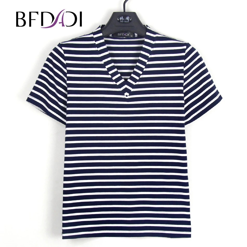 BFDADI 2018 New Striped Shirt Casual Short Sleeve V-Neck Loose T-Shirt For Women Girls Plus size Z-1802
BFDADI 2018 New Striped Shirt Casual Short Sleeve V-Neck Loose T-Shirt For Women Girls Plus size Z-1802