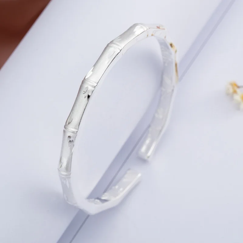 100% Authentic 999 Sterling Silver Bracelets Bangles For Women High Quality Bamboo Festival Womens Bracele Jewelry Fashion
100% Authentic 999 Sterling Silver Bracelets Bangles For Women High Quality Bamboo Festival Womens Bracele Jewelry Fashion