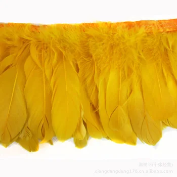 10 yards Gold Goose Feather trimming 15-20cm Fringe goose feather trim for sewing crafts decor
10 yards Gold Goose Feather trimming 15-20cm Fringe goose feather trim for sewing crafts decor