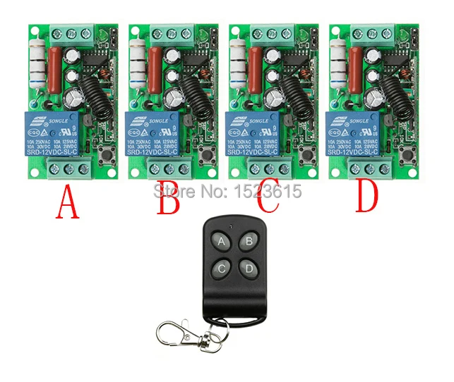 NEW AC220V 1CH Wireless Remote Control System 1 transmitter and 4 receiver universal gate remote control /radio receiver
NEW AC220V 1CH Wireless Remote Control System 1 transmitter and 4 receiver universal gate remote control /radio receiver