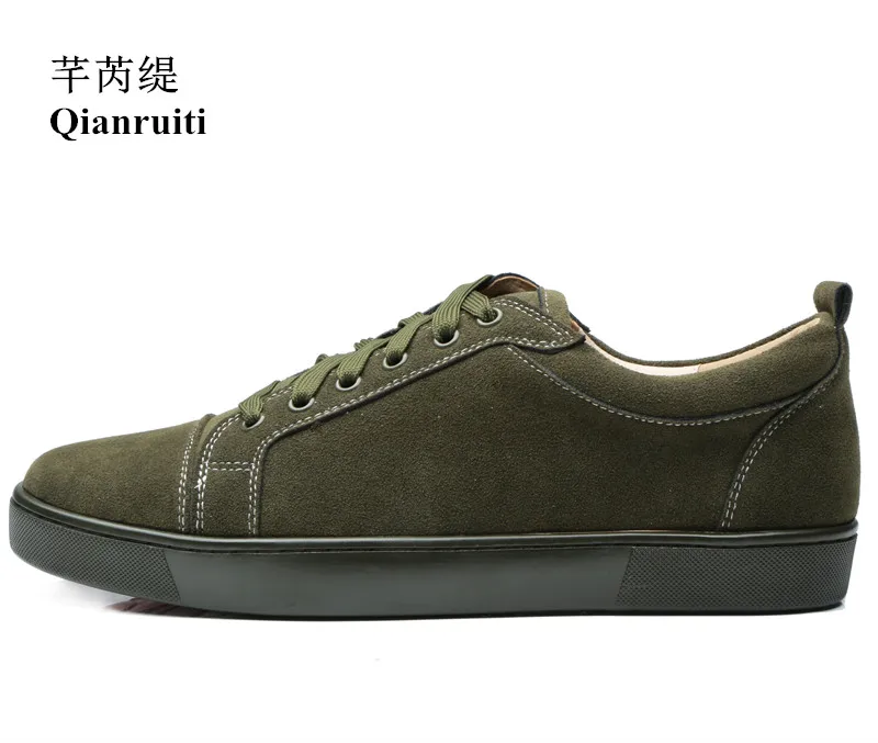 Qianruiti Lace Up Army Green Men Shoes Suede Casual Sneakers Low Top Mens Casual Shoes Men Runway Sports Tennis Shoe
Qianruiti Lace Up Army Green Men Shoes Suede Casual Sneakers Low Top Mens Casual Shoes Men Runway Sports Tennis Shoe