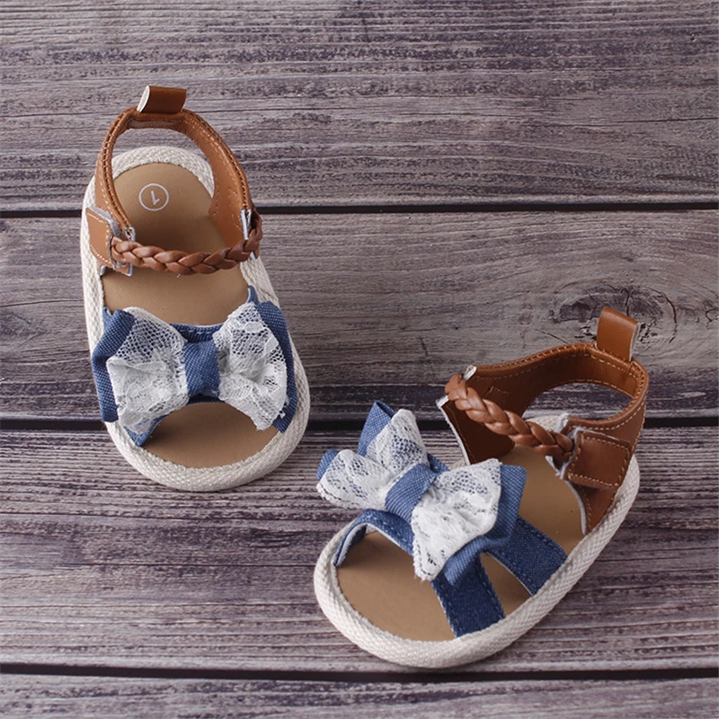

Baby Girl Sandals Summer Baby Girl Shoes Cotton Canvas Dotted Bow Baby Girl Sandals Newborn Baby Shoes Playtoday Beach Sandals