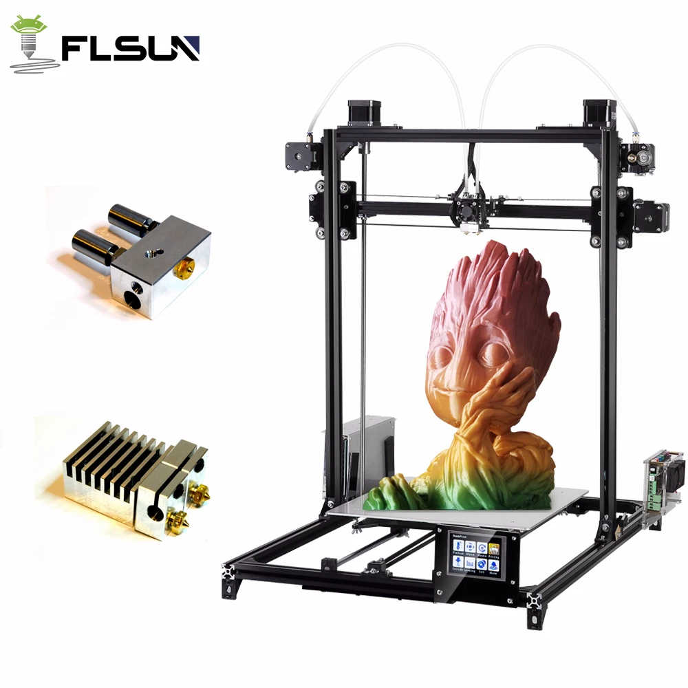 

3D Printer kit Flsun I3 DIY Large Plus Printing Area 300*300*420mm Auto-leveling Dual Extruder Touch screen filament for Gift