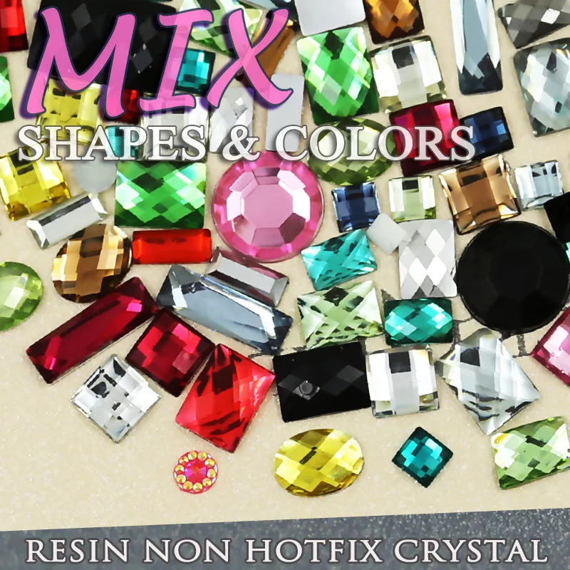 1000pcs/Lot Mix Colors Shapes Nail Art Crystals Resin Tear Drop Horse Eye Squre Round Oval Rhinestones Non Hotfix DIY Stones
1000pcs/Lot Mix Colors Shapes Nail Art Crystals Resin Tear Drop Horse Eye Squre Round Oval Rhinestones Non Hotfix DIY Stones