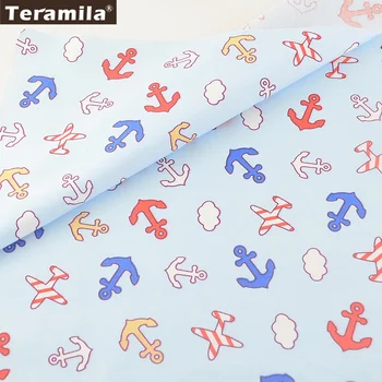 Teramila 100% Cotton Fabric Soft Light Blue Sea Anchor Designs Twill Fat Quarter Dense Quilting Material Dress Baby Crafts
Teramila 100% Cotton Fabric Soft Light Blue Sea Anchor Designs Twill Fat Quarter Dense Quilting Material Dress Baby Crafts