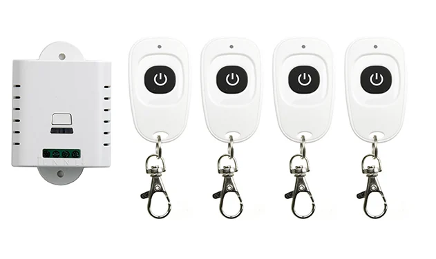 AC85V 110V 120V 220V 250V 1CH Wireless Remote Control Switch System Receiver & 4pcs one-button waterproof Remote 315mhz/433mhz
AC85V 110V 120V 220V 250V 1CH Wireless Remote Control Switch System Receiver & 4pcs one-button waterproof Remote 315mhz/433mhz