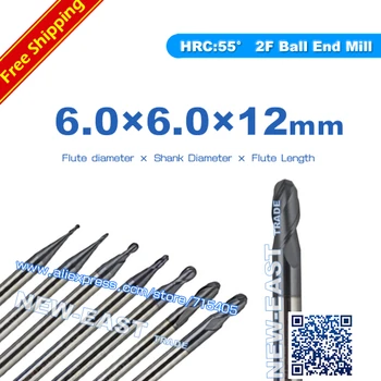2pcs R3.0*6*12*100 Lengthen 2F ball mill 2 Flutes Carbide Coating TiAIN Ball nose end mill CNC router bits
2pcs R3.0*6*12*100 Lengthen 2F ball mill 2 Flutes Carbide Coating TiAIN Ball nose end mill CNC router bits